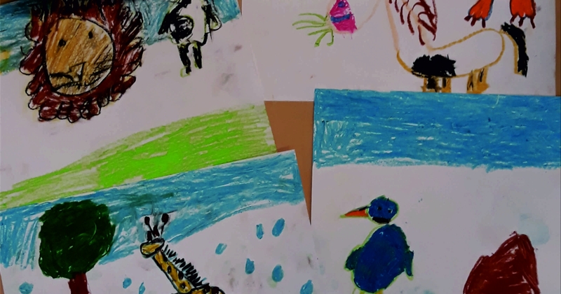 Prentenboekillustrator in de klas